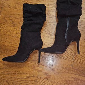 Jessica Simpson Black Suede Heeled Boot